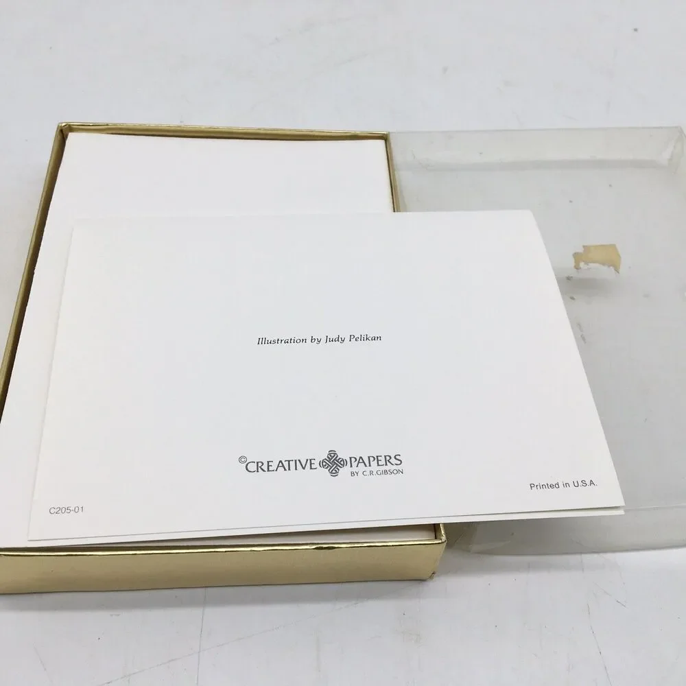 Sea Shell Note Cards Set  10 Stationery Creative Papers Gibson Beach Shells VTG
